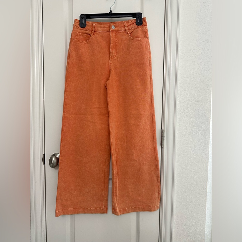 Entro Orange Wide-Leg Jeans
